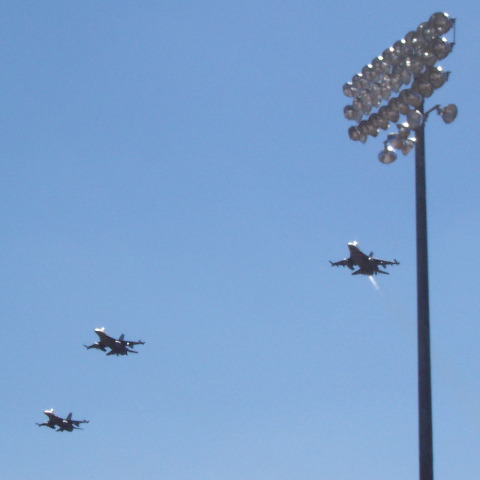 F-16's on afterburner - that was loud!