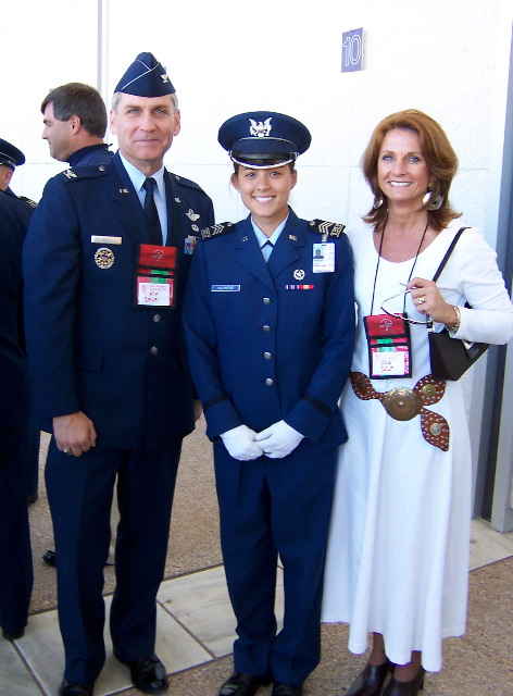 BG (S) Kip & Sue Self with Cadet Escort