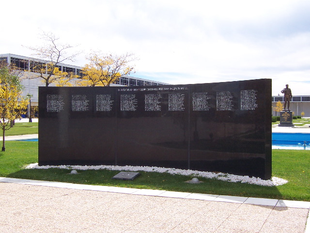 The War Memorial with 2 names added from Sept 11th