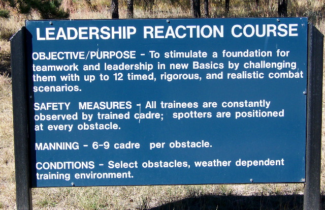 Leadship Reaction Course - That was fun!