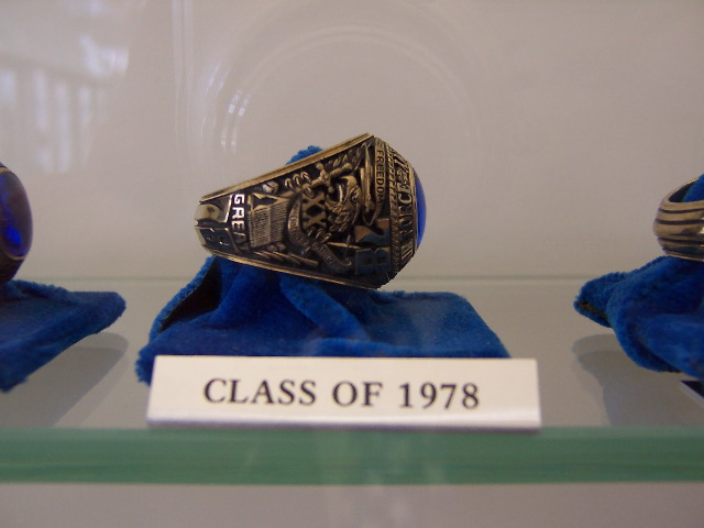 Our class ring in the library