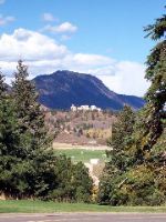 Looking out to the athletic fields